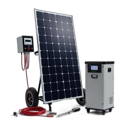 modern, solar, panel, system transparent PNG cut-out