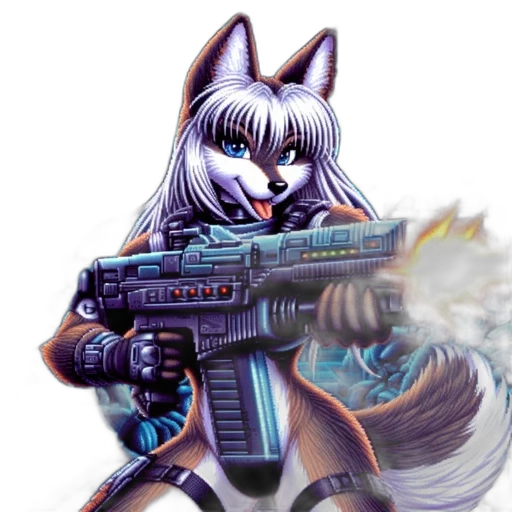 weapon, animal, concept art, vaporwave transparent PNG cut-out