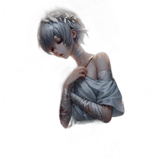 dress, creature, robot, jewelry transparent PNG cut-out