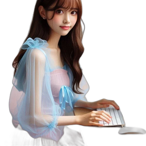 dress, robot, 3d render, photorealistic transparent PNG cut-out