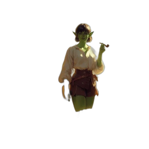 staff, dress, creature, weapon transparent PNG cut-out
