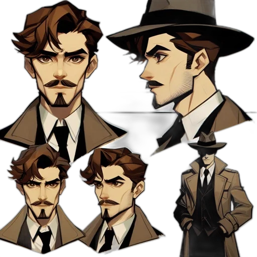 hat, concept art, comic book art, pixel art transparent PNG cut-out