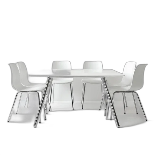 furniture, 3d render, white, metal transparent PNG cut-out