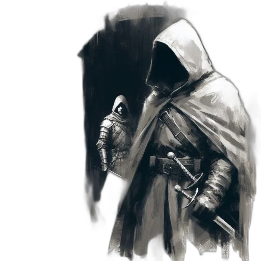 jacket, mask, sword, weapon transparent PNG cut-out