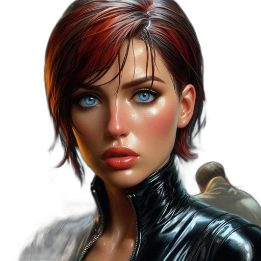 face, robot, photorealistic, fantasy art transparent PNG cut-out