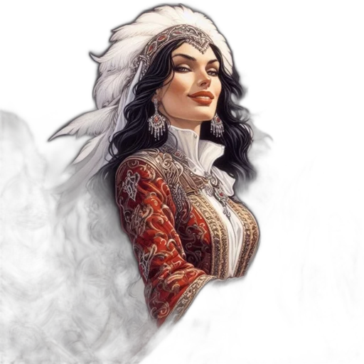 face, fantasy art, comic book art, concept art transparent PNG cut-out