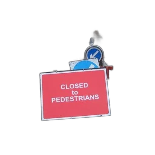 staff, red, sign, says transparent PNG cut-out