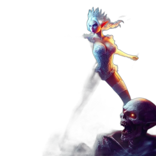 concept art, fantasy art, comic book art, cyberpunk transparent PNG cut-out