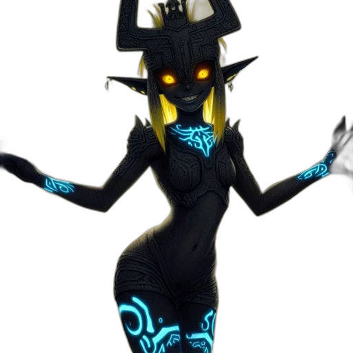 mask, creature, dress, staff transparent PNG cut-out