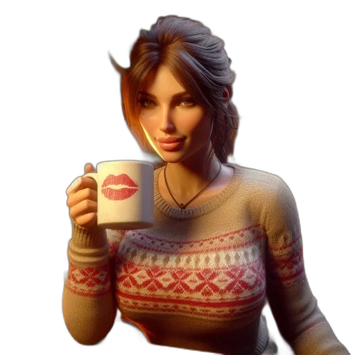 face, dress, pixel art, 3d render transparent PNG cut-out