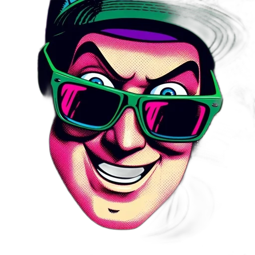 face, mask, cartoon, 3d render transparent PNG cut-out