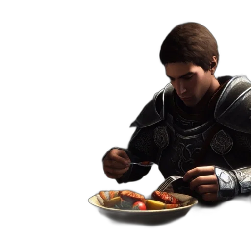 food, sword, concept art, 3d render transparent PNG cut-out