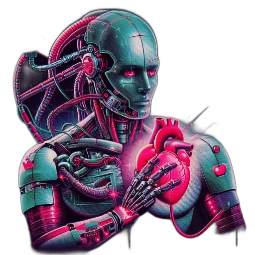robot, jewelry, face, cyberpunk transparent PNG cut-out