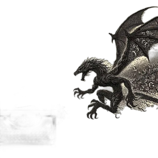 dragon, creature, animal, sword transparent PNG cut-out