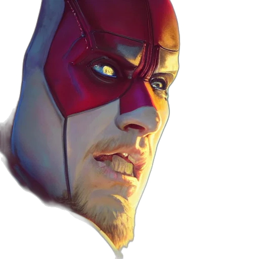 face, mask, comic book art, concept art transparent PNG cut-out