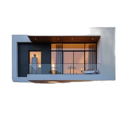 building, furniture, 3d render, photorealistic transparent PNG cut-out