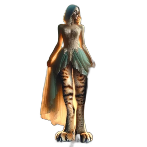 dress, creature, dragon, 3d render transparent PNG cut-out