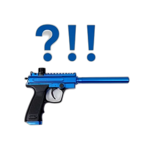 weapon, pixel art, blue, paintball transparent PNG cut-out