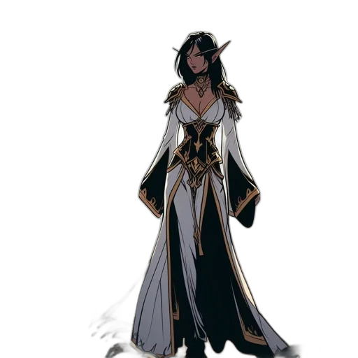 dress, concept art, fantasy art, comic book art transparent PNG cut-out