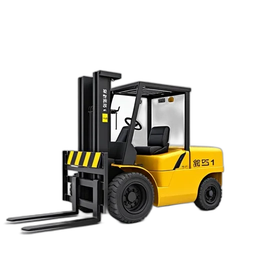 staff, yellow, forklift, black transparent PNG cut-out
