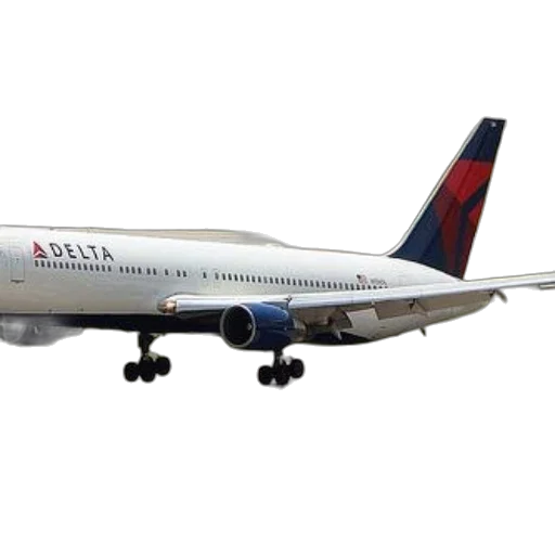 delta, airplane, runway, another transparent PNG cut-out