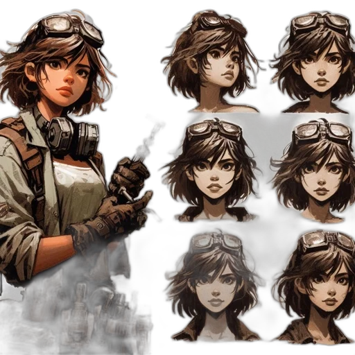 concept art, fantasy art, comic book art, pixel art transparent PNG cut-out