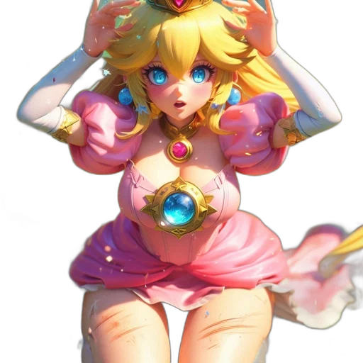 dress, crown, staff, concept art transparent PNG cut-out
