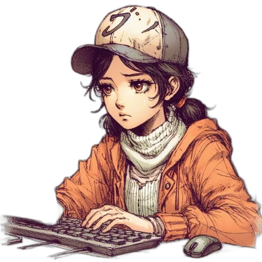 hat, jacket, face, robot transparent PNG cut-out
