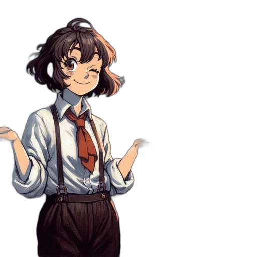 staff, dress, jacket, flower transparent PNG cut-out