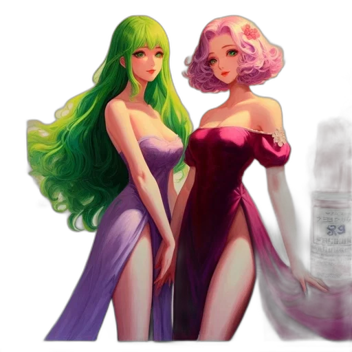 dress, concept art, fantasy art, watercolor transparent PNG cut-out