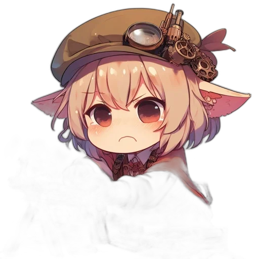 hat, staff, weapon, face transparent PNG cut-out