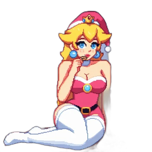 crown, dress, hat, pixel art transparent PNG cut-out