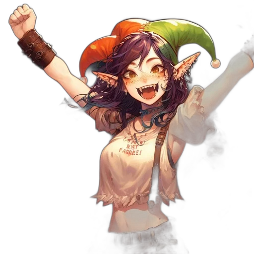 staff, hat, weapon, fantasy art transparent PNG cut-out