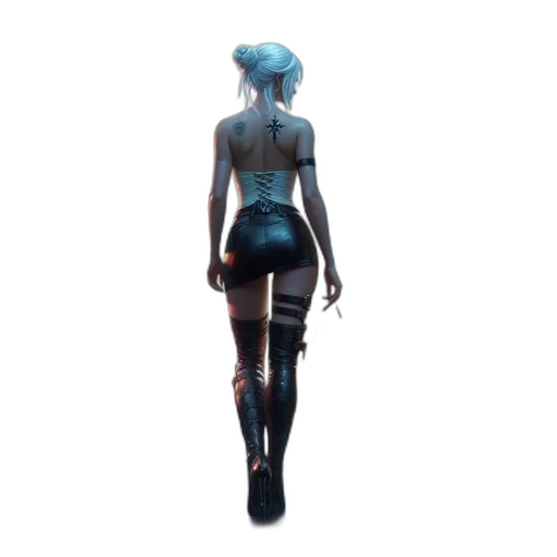 robot, dress, staff, weapon transparent PNG cut-out
