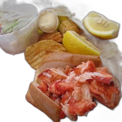food, photorealistic, lobster, roll transparent PNG cut-out