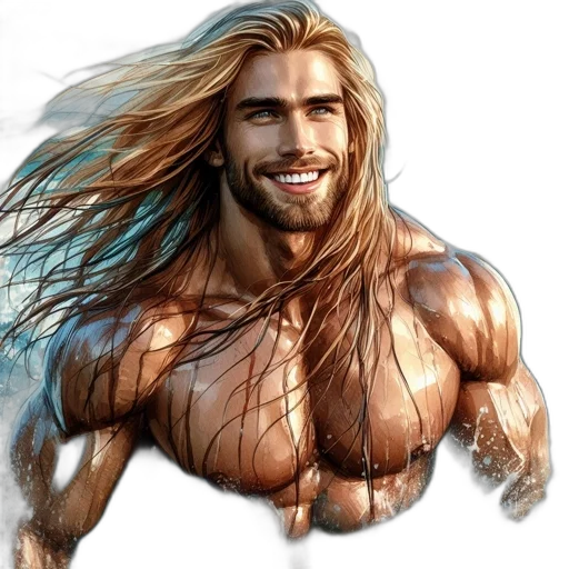 hair, animal, creature, fantasy art transparent PNG cut-out