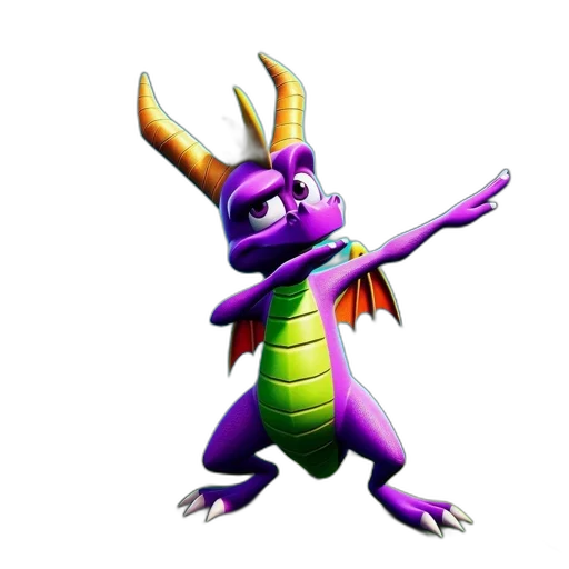 dragon, animal, creature, staff transparent PNG cut-out
