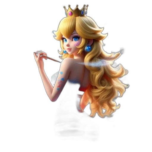 crown, staff, dress, fantasy art transparent PNG cut-out