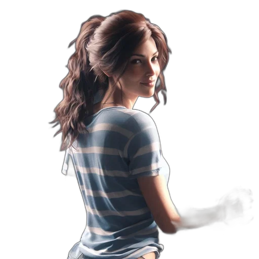 dress, staff, hair, concept art transparent PNG cut-out