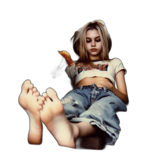 shoes, weapon, face, hair transparent PNG cut-out