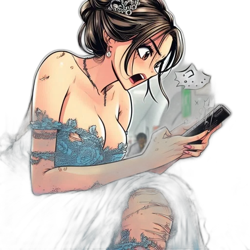 dress, comic book art, concept art, fantasy art transparent PNG cut-out