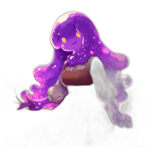 hair, creature, crown, staff transparent PNG cut-out