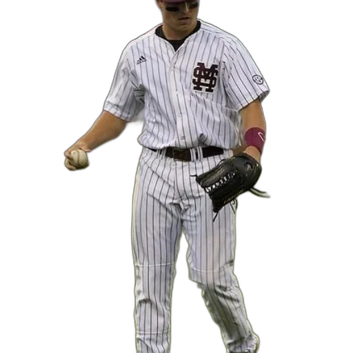 staff, baseball, player, striped transparent PNG cut-out