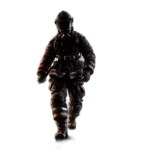 jacket, weapon, staff, mask transparent PNG cut-out