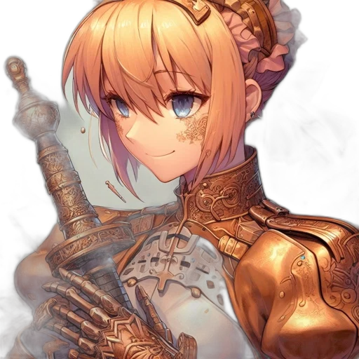 weapon, sword, crown, robot transparent PNG cut-out