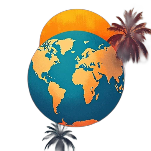 3d render, photorealistic, world, beautiful transparent PNG cut-out