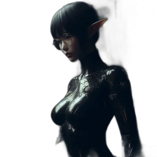 dress, creature, robot, face transparent PNG cut-out