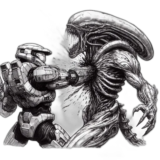 creature, robot, concept art, comic book art transparent PNG cut-out