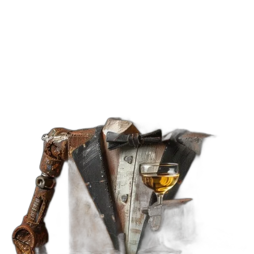 robot, weapon, mask, jacket transparent PNG cut-out