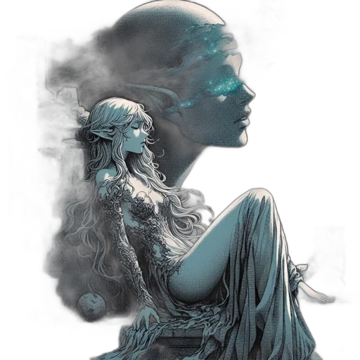 dress, mask, fantasy art, concept art transparent PNG cut-out